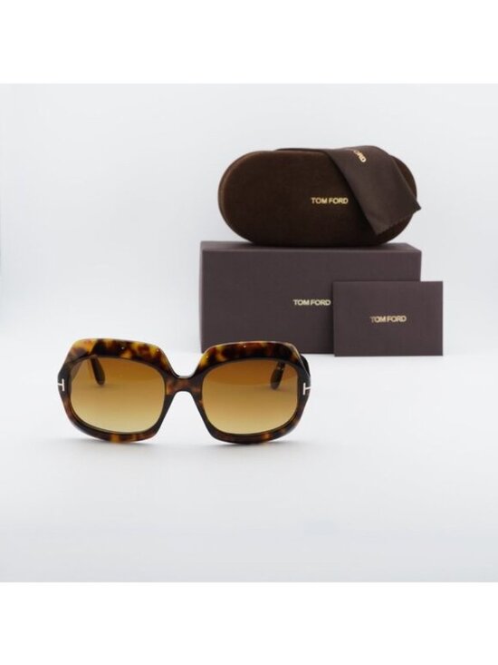 Tom Ford Ren FT1155 52F Square Sunglasses - Havana/Brown main image 9